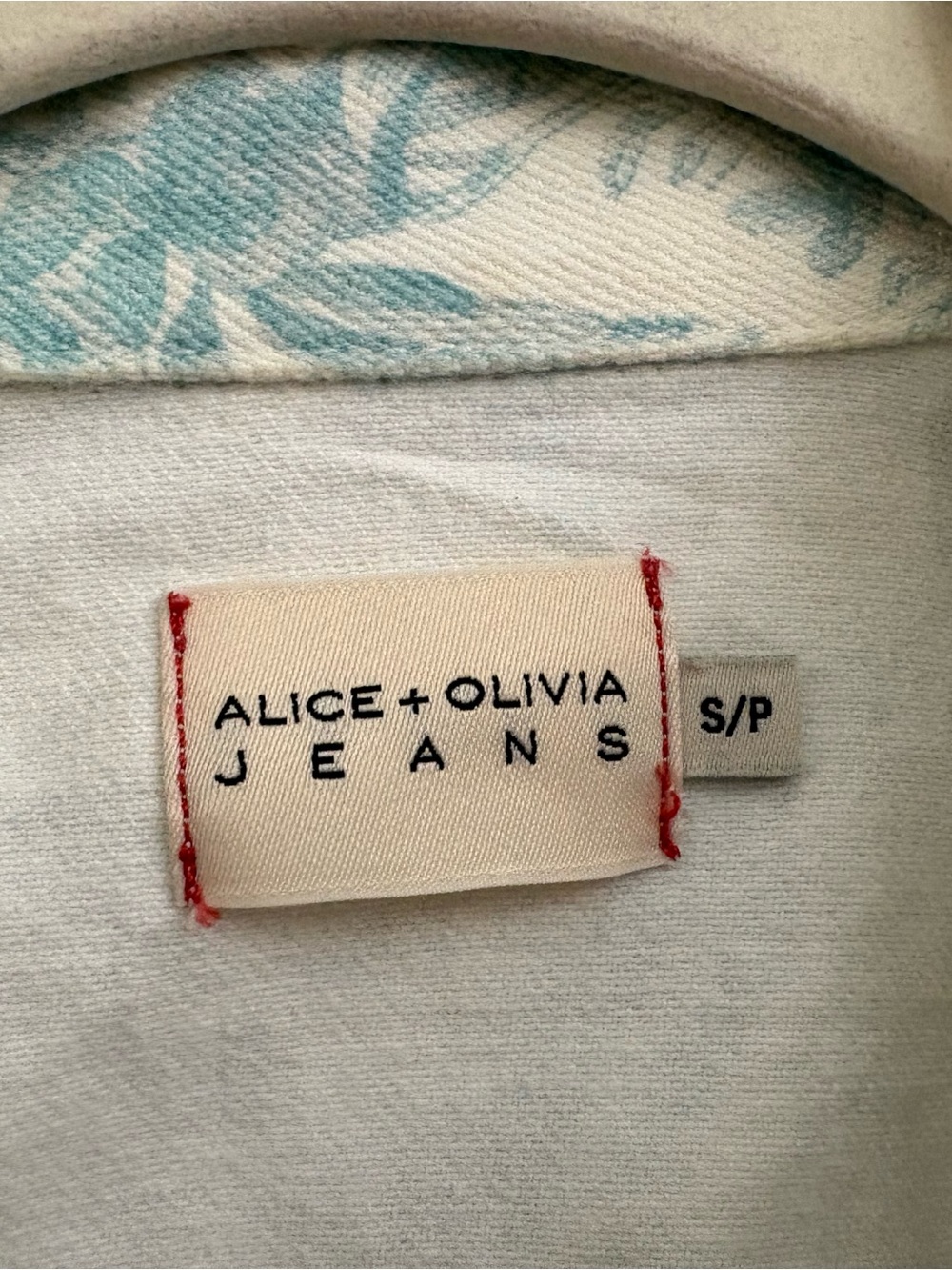 Alice + Olivia Lana Toile Puff Sleeve Cropped Denim Jacket S Cottagecore Bttrfly - Picture 4 of 12